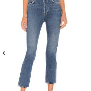 NWT AGOLDE Riley High Rise Straight Crop Jeans, Sz 25